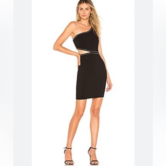 NWT Likely Portia Studded One-Shoulder Cutout Cocktail Dress - Picture 1 of 7